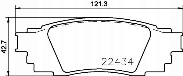 P 83 160 BREMBO KLOCKI HAMULCA TYL LEXUS RX 15- Strona zabudowy tył