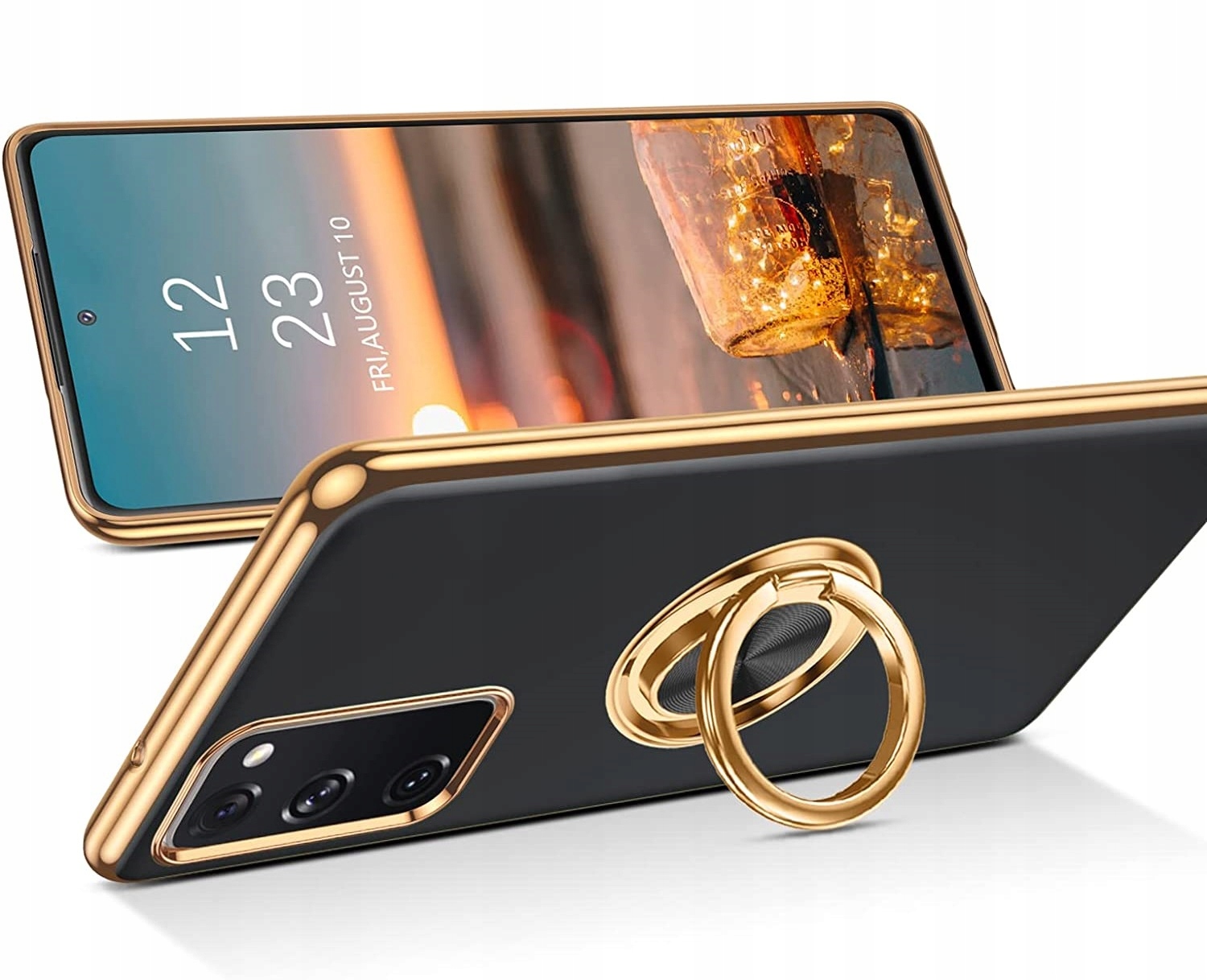 ETUI PLATING RING CASE POKROWIEC do SAMSUNG GALAXY S20 FE +SZKŁO HARTOWANE Typ plecki