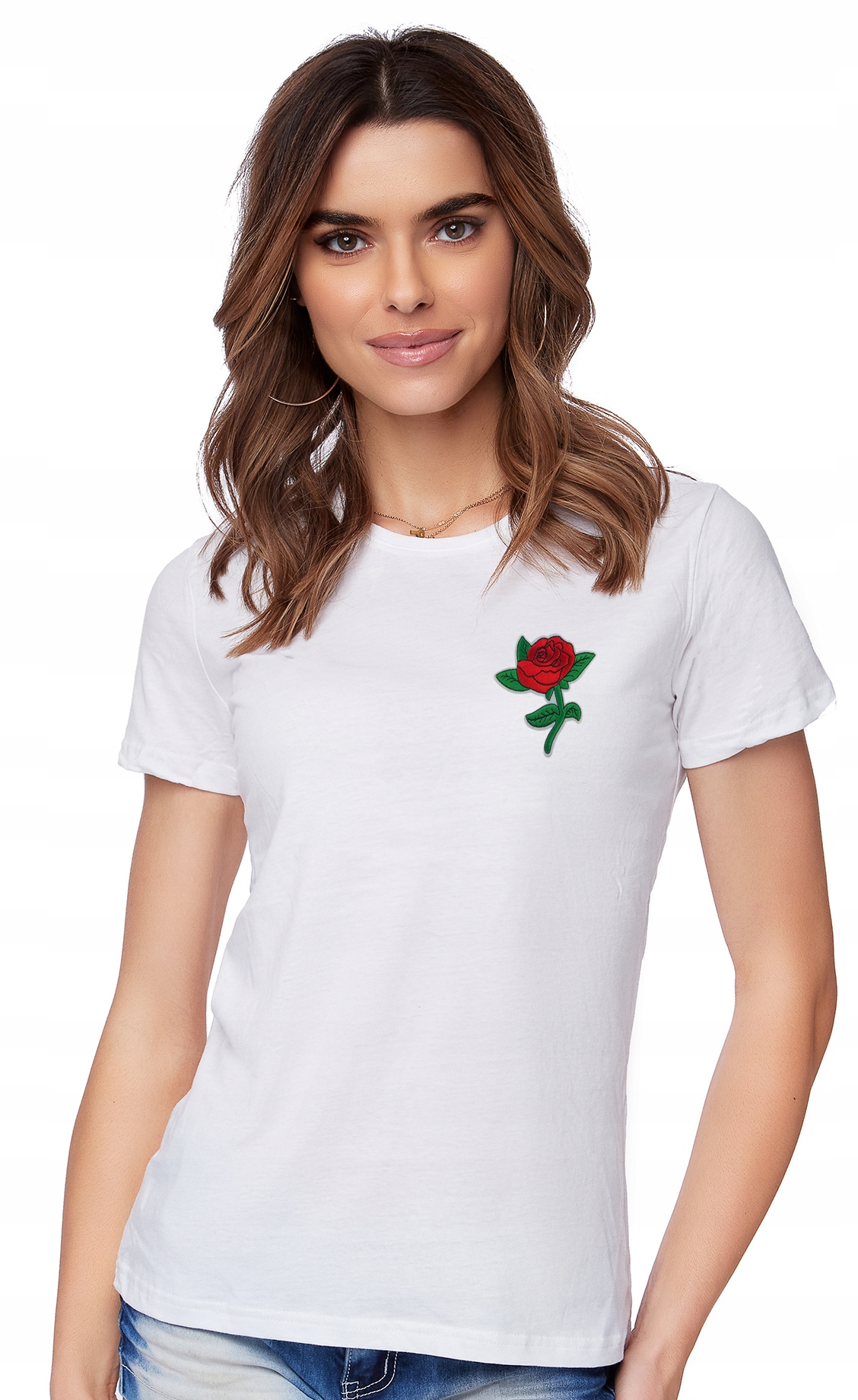 

T-shirt Koszulka Damska Haft Róża XL