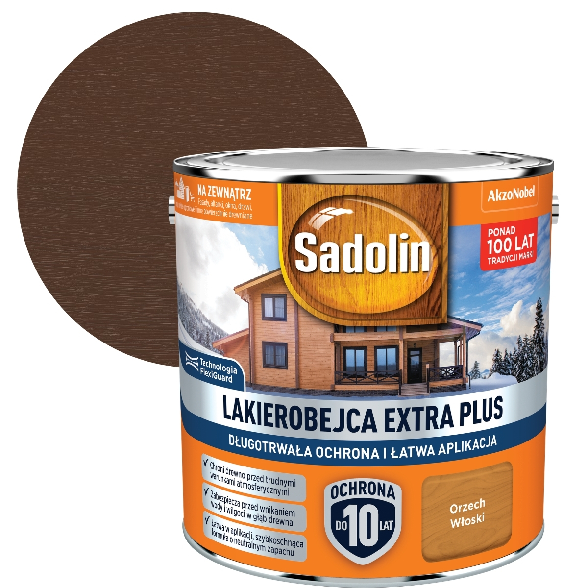 Sadolin Lakobejca Na Dřevo Extra Plus 2,5L Vlašský ořech