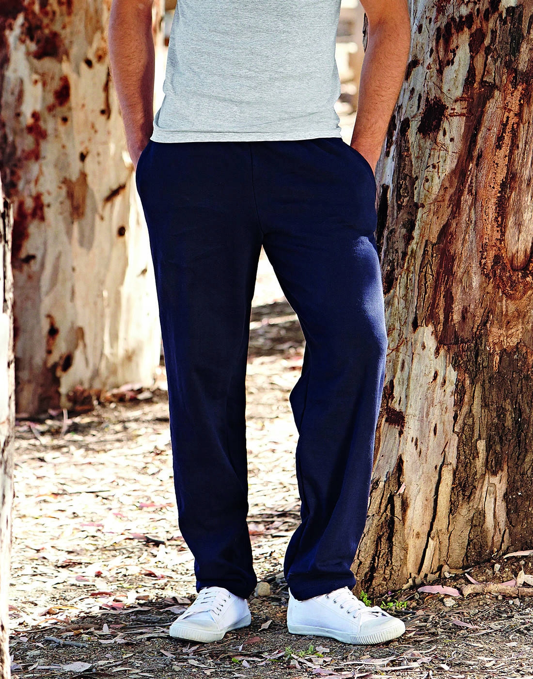 FRUIT OF THE LOOM SPODNIE DRESOWE LEKKIE Szary XXL Rozmiar XXL