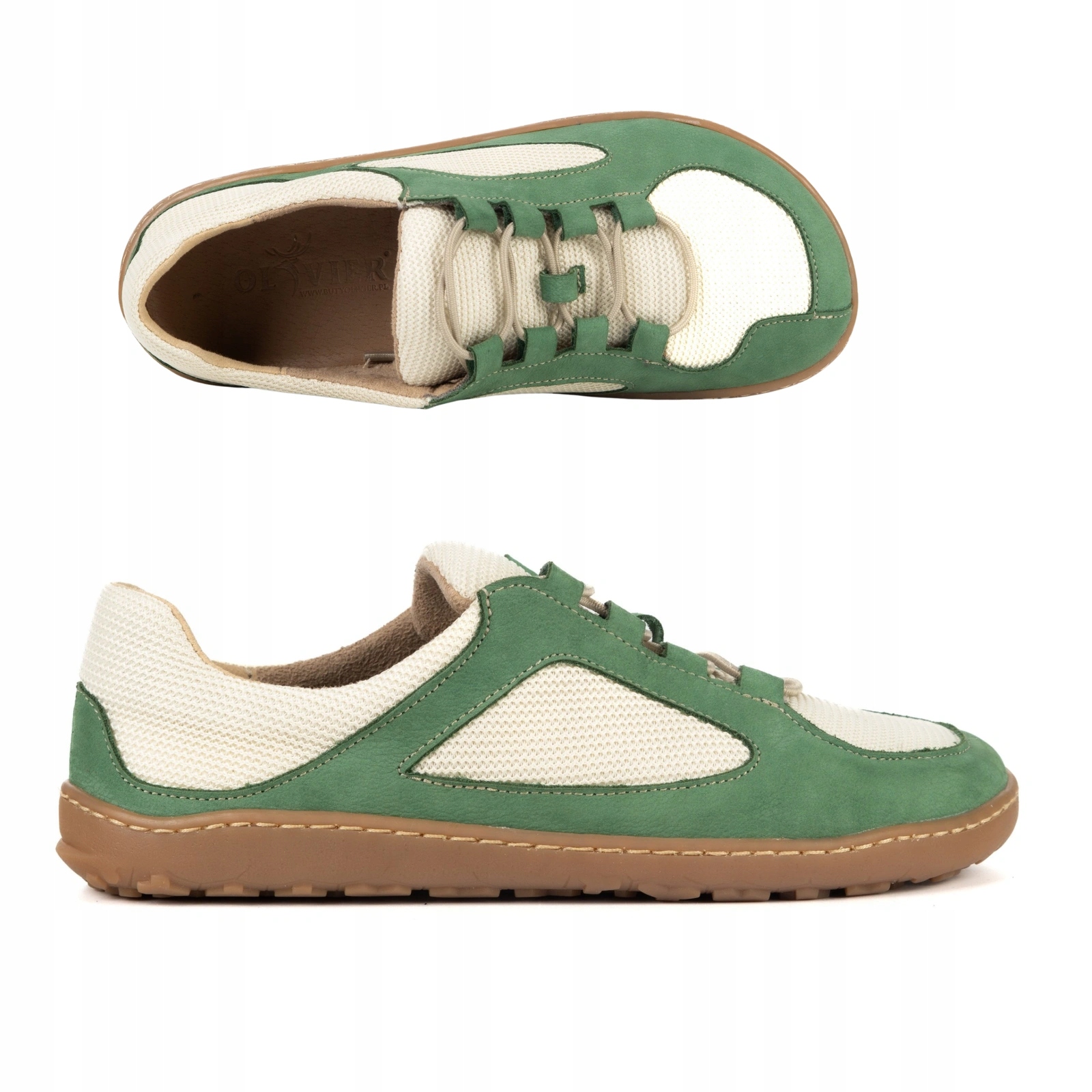 Buty barefoot skórzane Stylio Olivier zielone zero drop 39