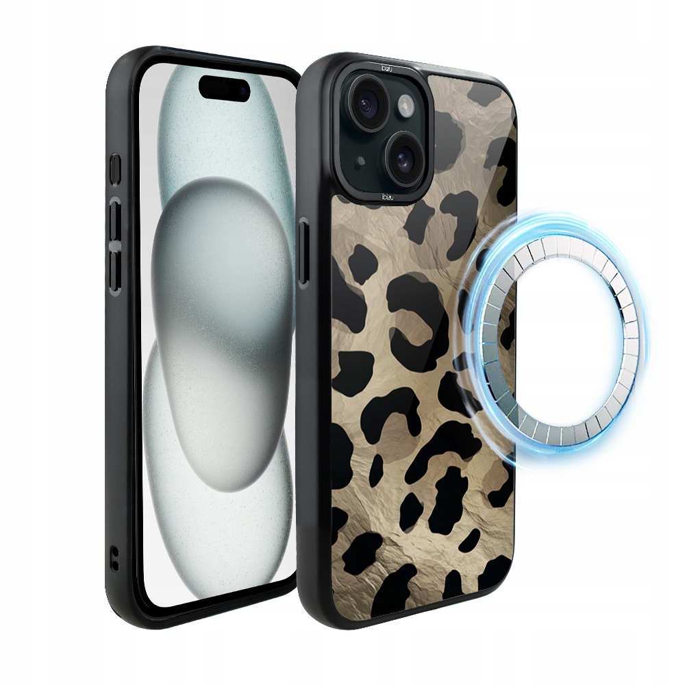 Matný Pouzdro Ibizu pro iPhone 15 s MagSafe, barva Wild Leopard