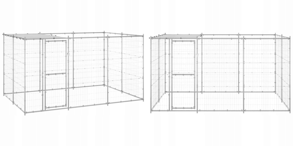 Levně 26 m², Kotec pro psa se zastřešením, 7, ocel