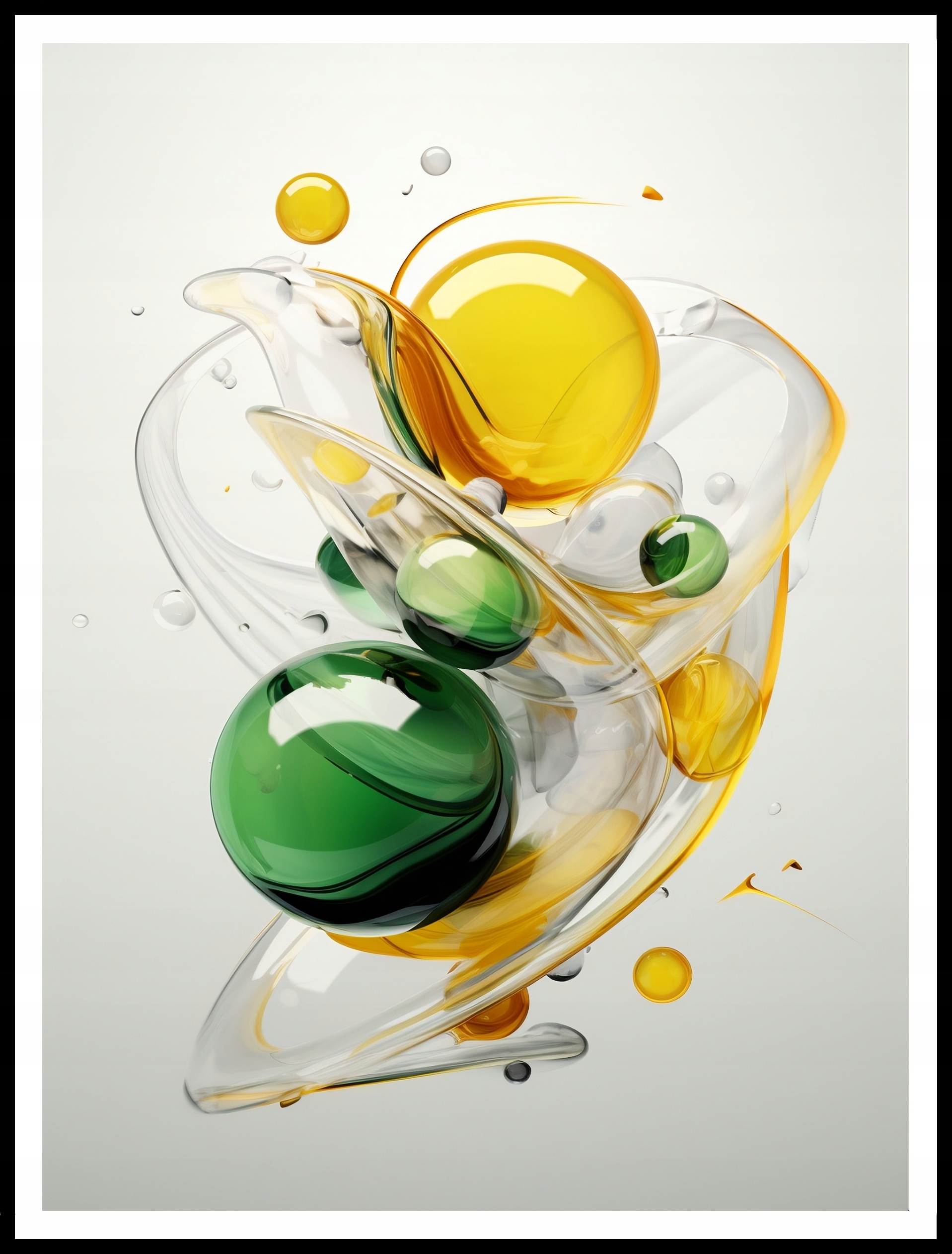 Plakat Obraz Zielona Abstrakcja 70x100cm Premium Marka inna