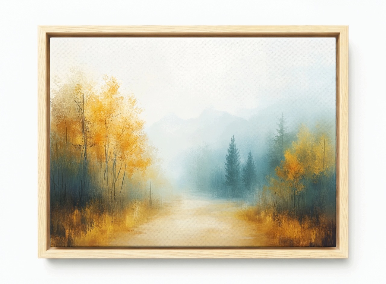 Obraz Rám Americká Krajina Podzim Cesta Stezka 120x80