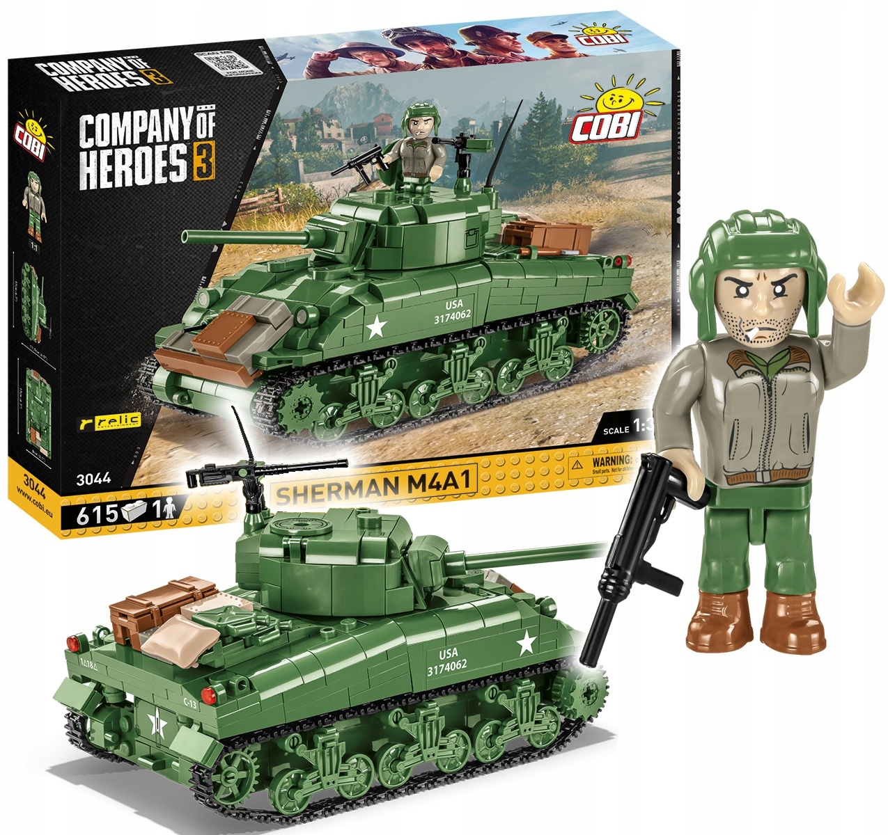 

Cobi 3044 Company Of Heroes 3 Czołg Sherman M4A1