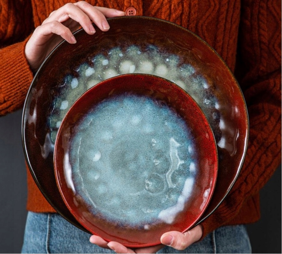 Zastawa rustykalna Vancasso STARRY RED kamionka na prezent 32 szt / 8 osób Linia Starry