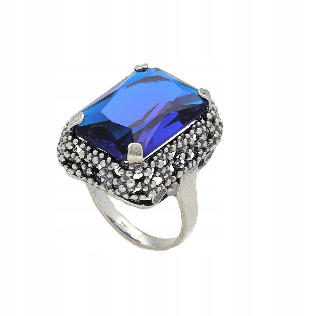 Prstýnek se safírem stříbro vel. 15