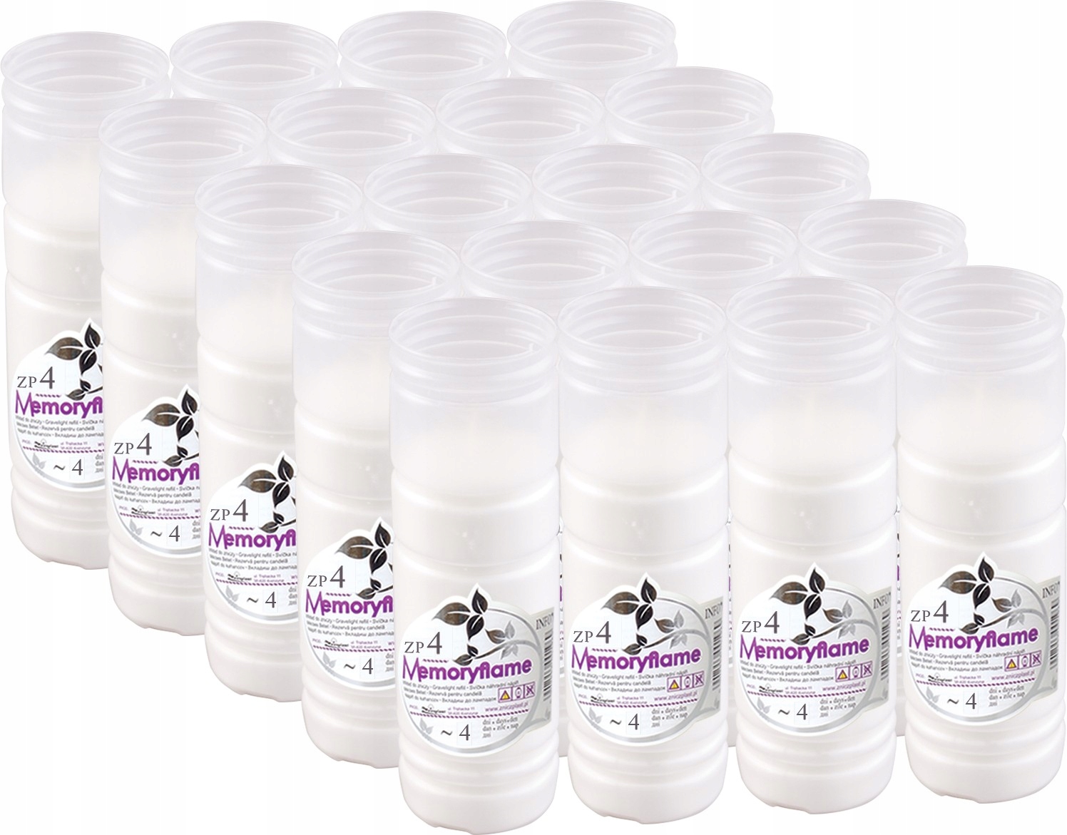 Náplň do hřbitovné svíčky Zniczplast Memoryflame ZP4 96H 20ks