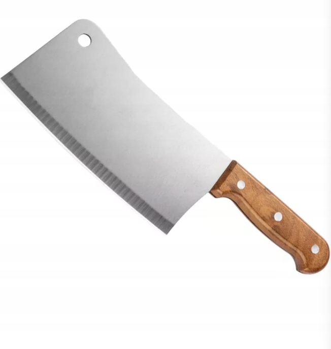 DUŻY STALOWY TASAK KUCHENNY SOLIDNY DO MIĘSA MOCNY NÓŻ MIĘS SZEFA KUCHNI Marka Pronett