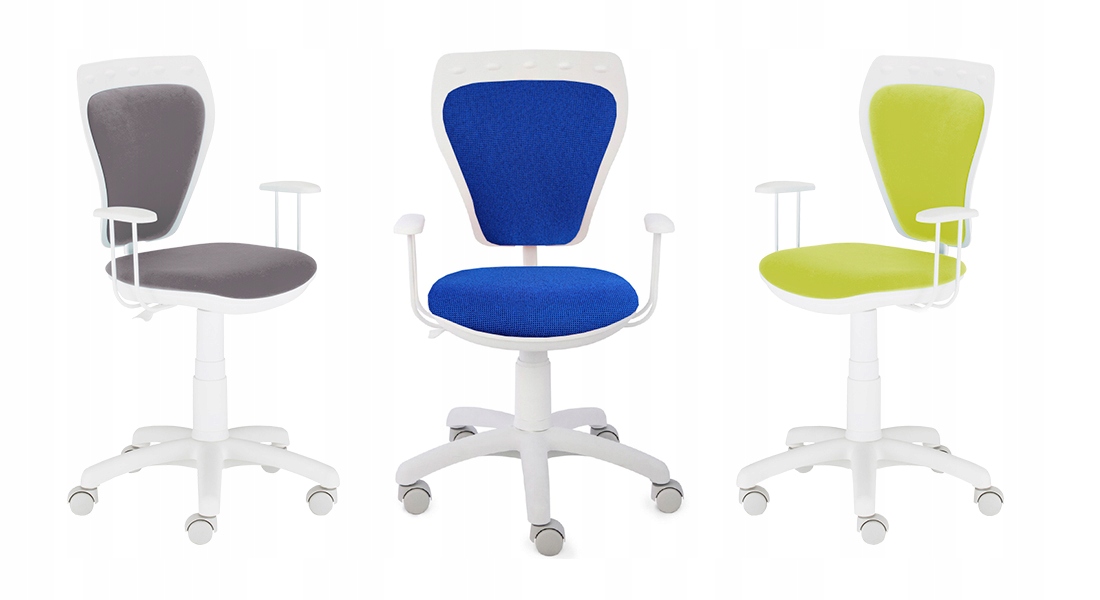 KRZESŁO FOTEL OBROTOWY DLA DZIECKA MINISTYLE BIAŁE Kolekcja MINISTYLE