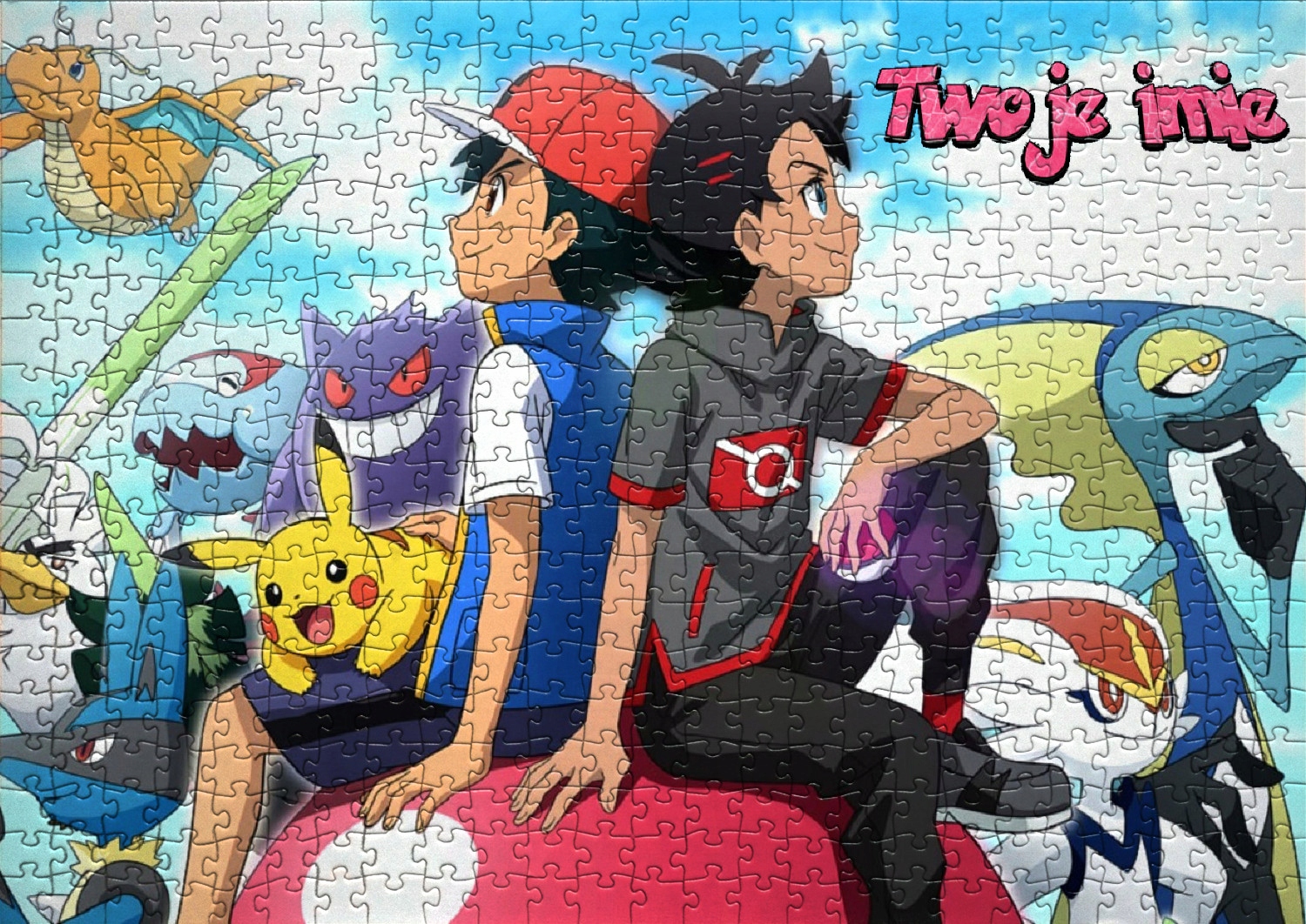 Puzzle+ imię Pokemon Detektyw Pikachu A4 70 el - RÓŻNE WZORY