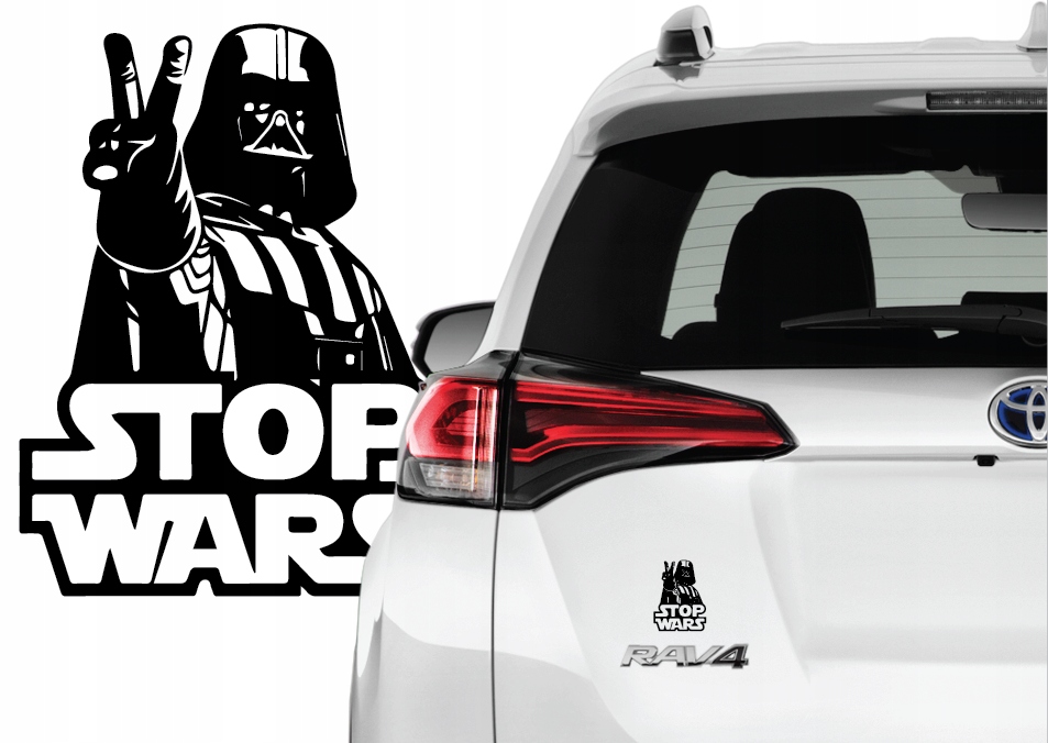 

Naklejka na samochód stop wars anty wojna Vader