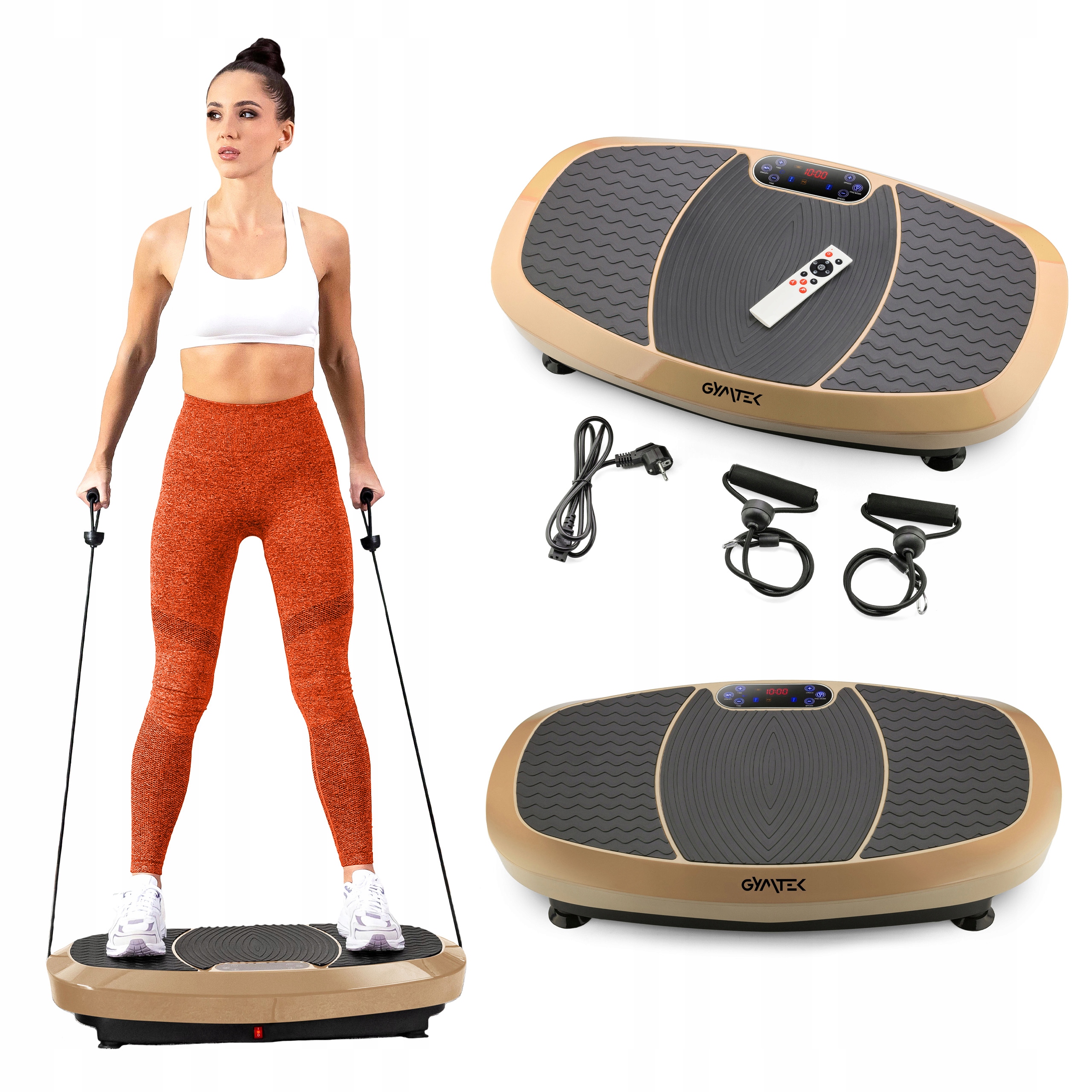 Platforma Wibracyjna Wibrująca Masażer Ciała 3D Z Linkami XP750_3D Gymtek