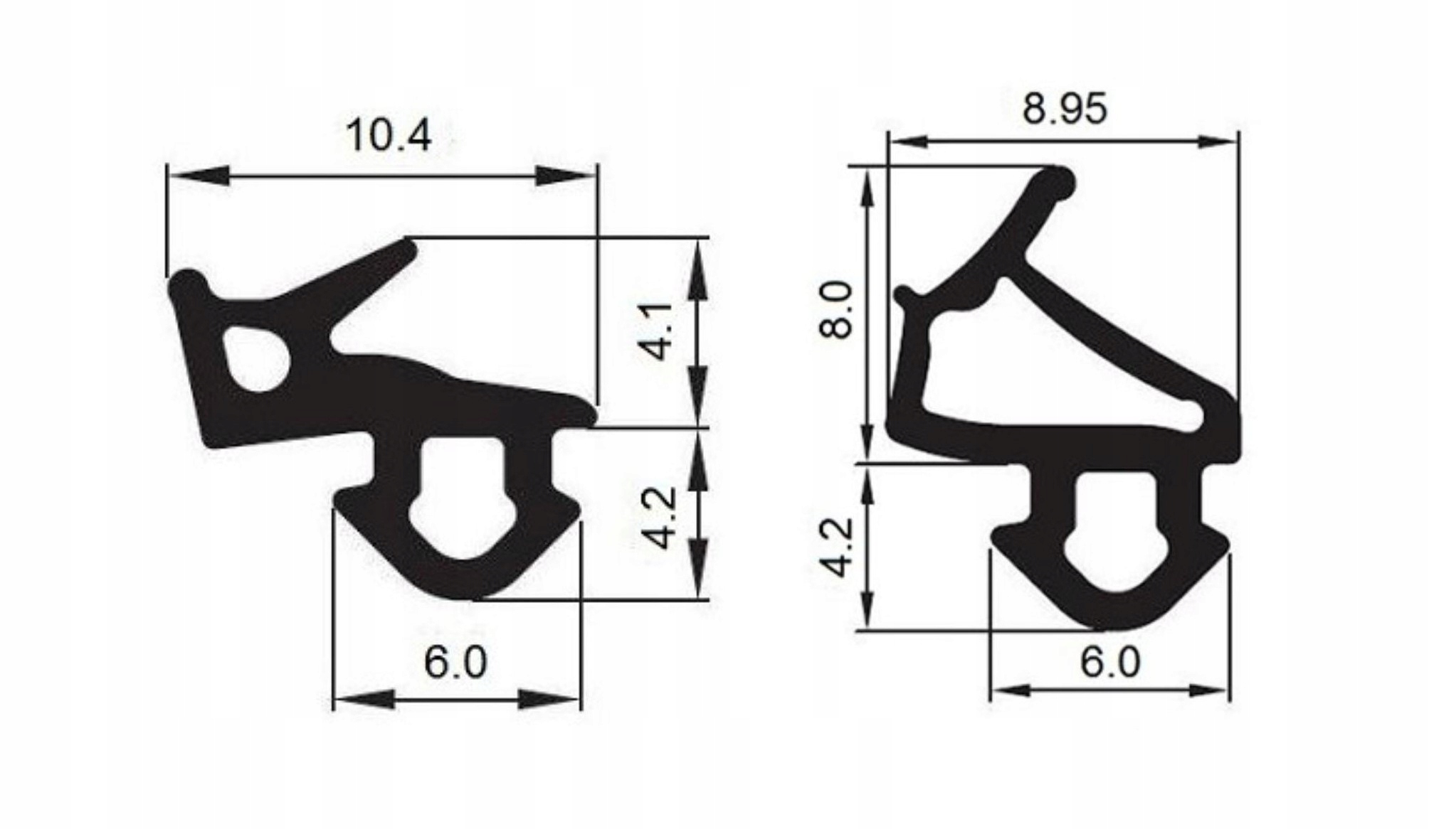USZCZELKA VEKA S-1126 BRĄZOWA+S-1127 SZARA 100+100 Długość (cm) 5000 cm