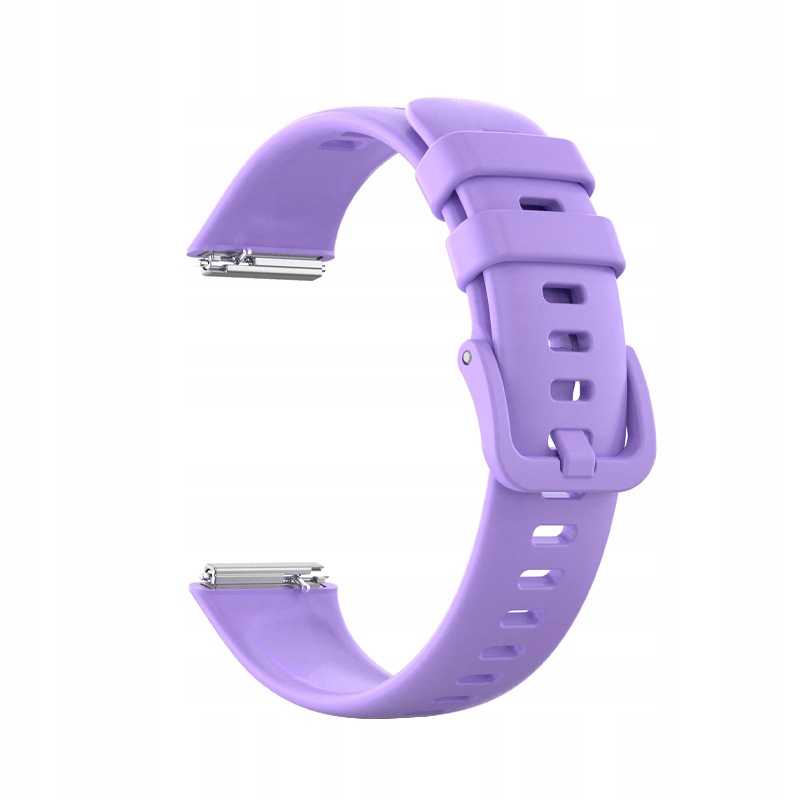Fioletowy Pasek Silikonowy do Huawei Band 7 Trwały z Metalowym Łączeniem