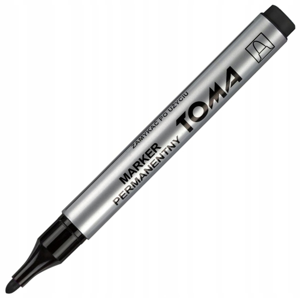 

Marker Permanentny Czarny Okrągła Końc 1,5mm Toma