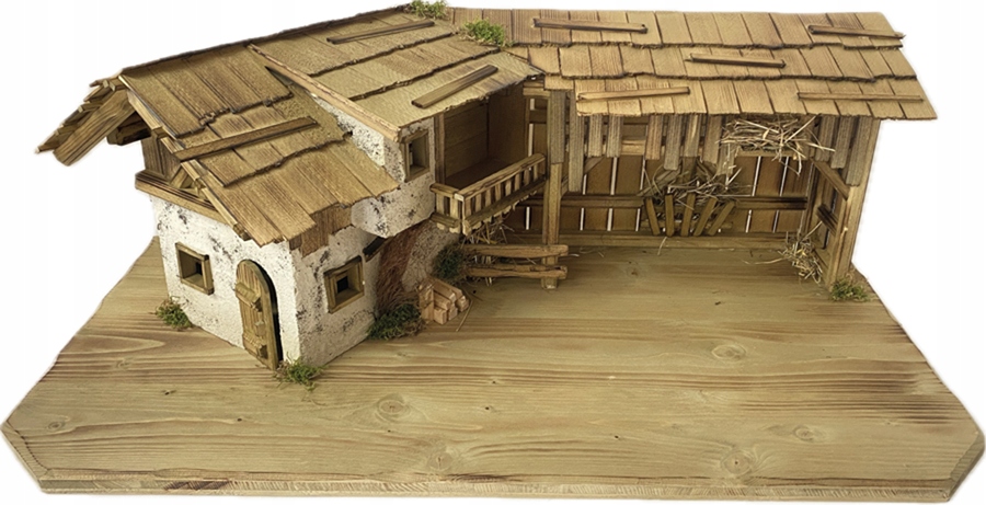 Veľmi Krásny Vianočný Betlehem *70x39x30 cm* pre postavy s výškou 9-11 cm