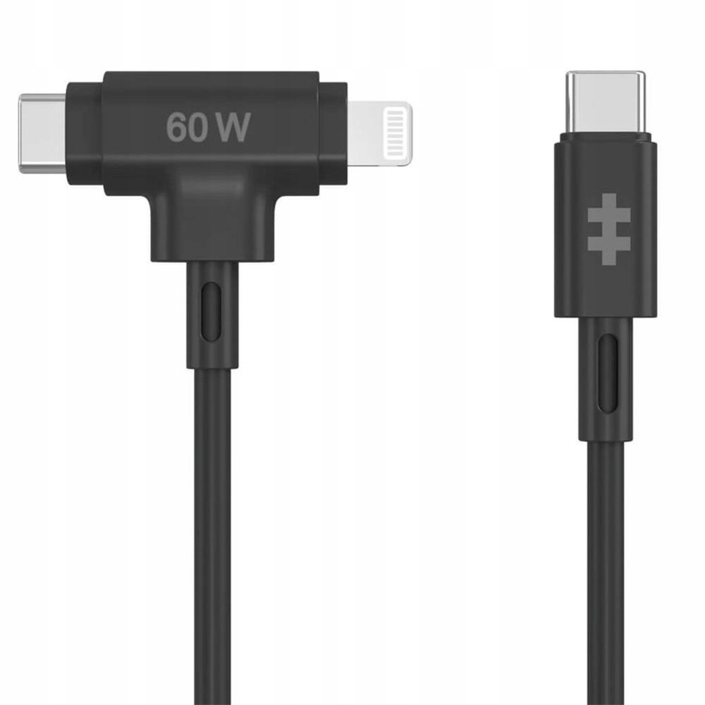 Hyper HJ4010BKGL USB-C/Lightning Hybrid Silicone, 1,5m, černý