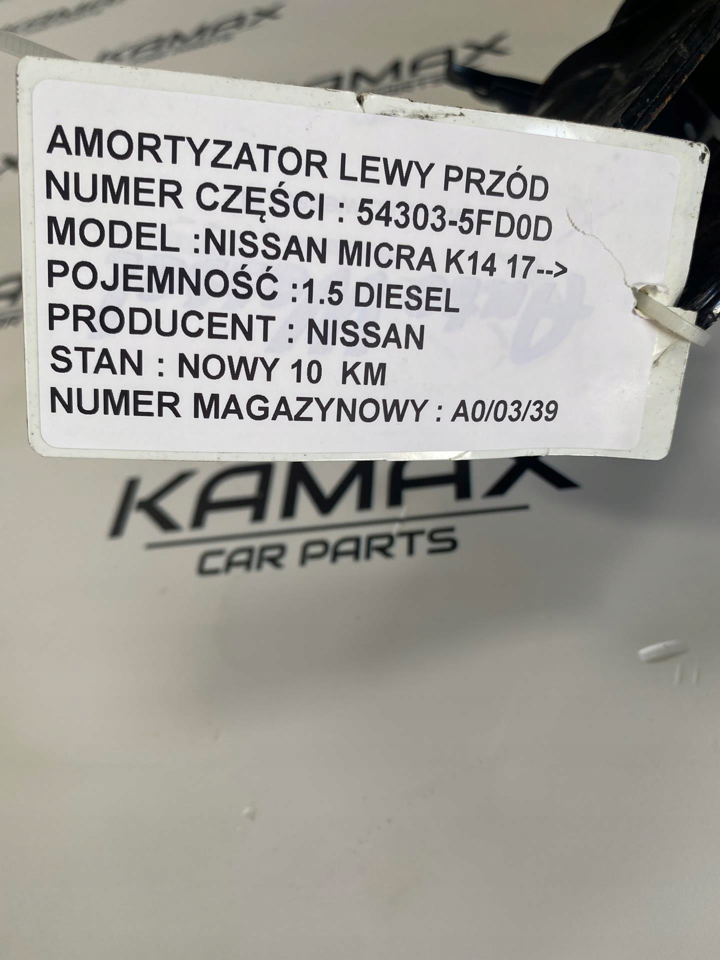 tlumič levý předek MICRA V K14 54303-5FD0D