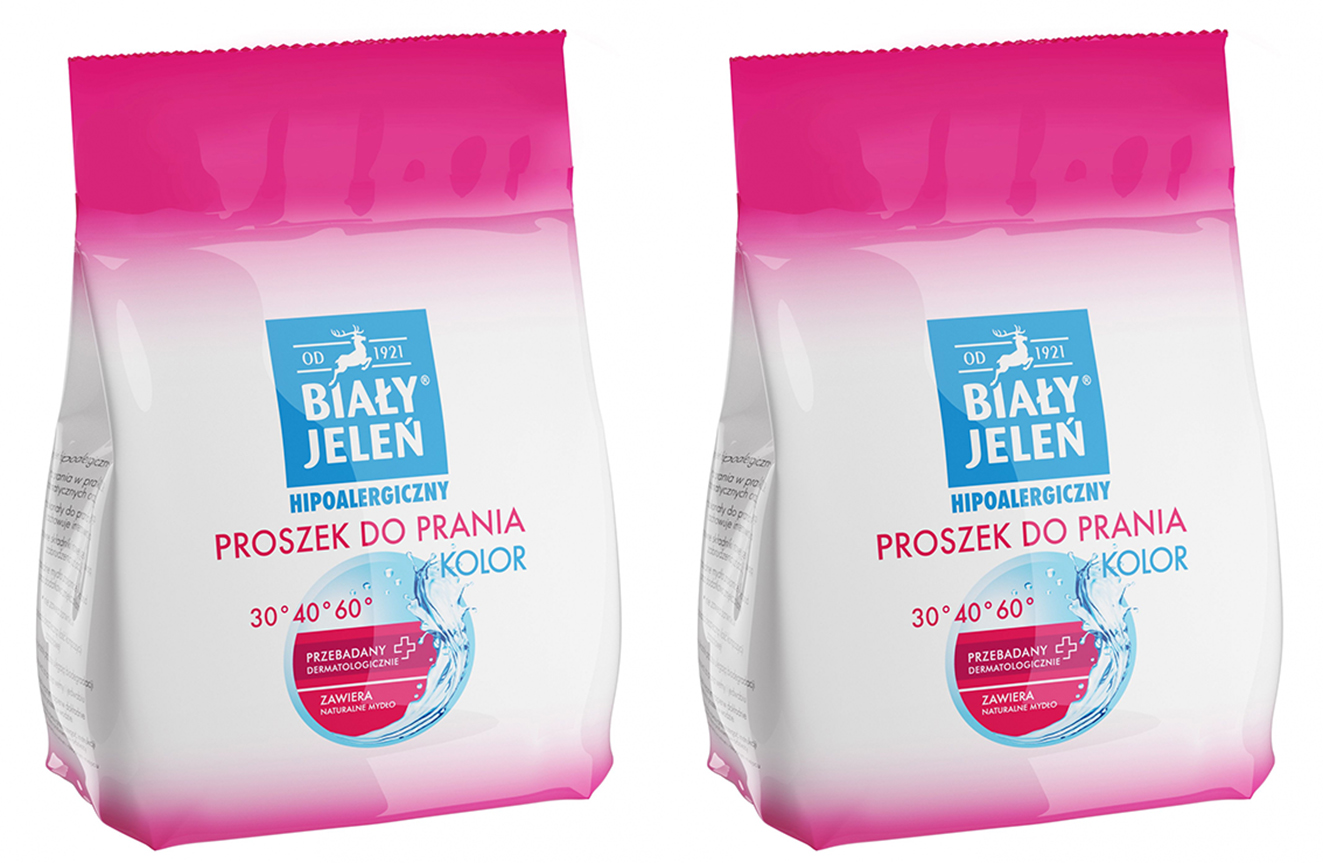 Prášek na praní, barva Biały Jeleń, hypoalergenní, 1,5 kg