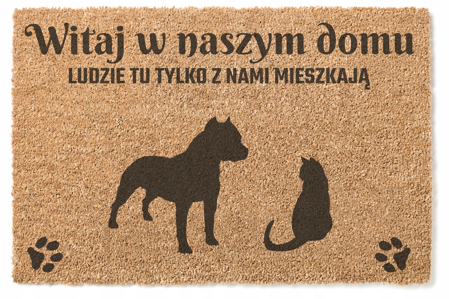

wycieraczka z nadrukiem Ludzie Tu Tylko Mieszkają