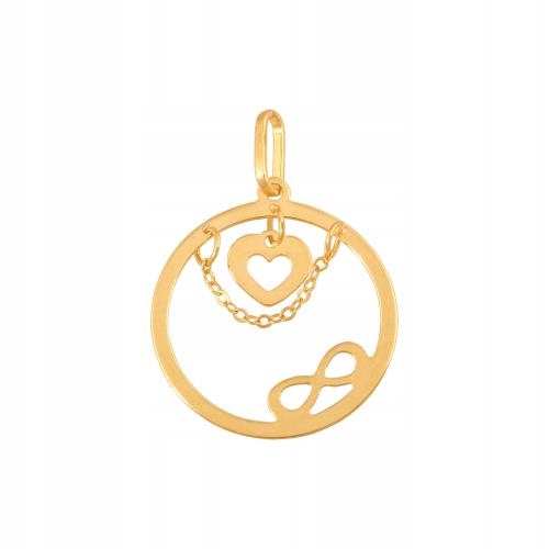 Přívěsek Zlatý Dámský 585 kolečko srdíčko nekonečno jako dárek