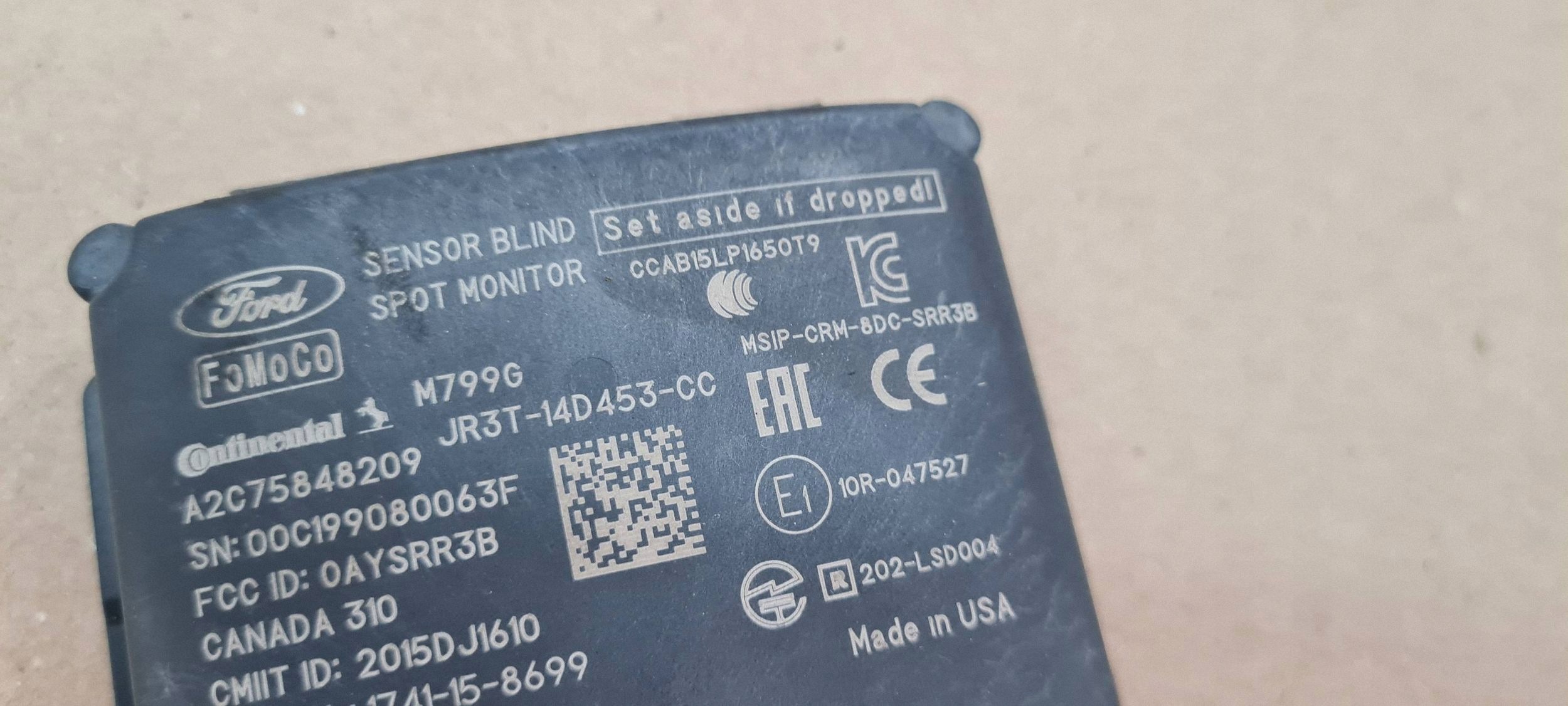 Ford Edge II 2020 module sensor MARTWEGO POLA rear part FORD JR3T14D453CC