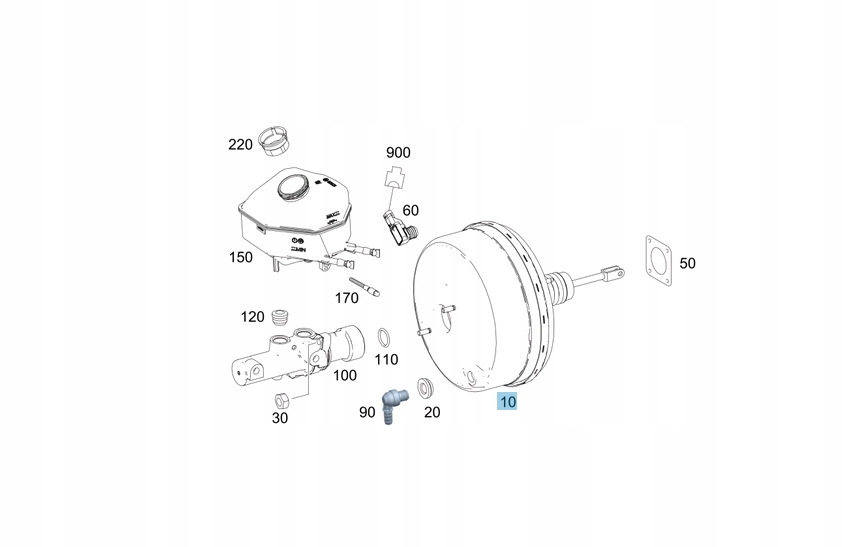 SERWO HAMULCOWE Mercedes-Benz Sprinter907/910