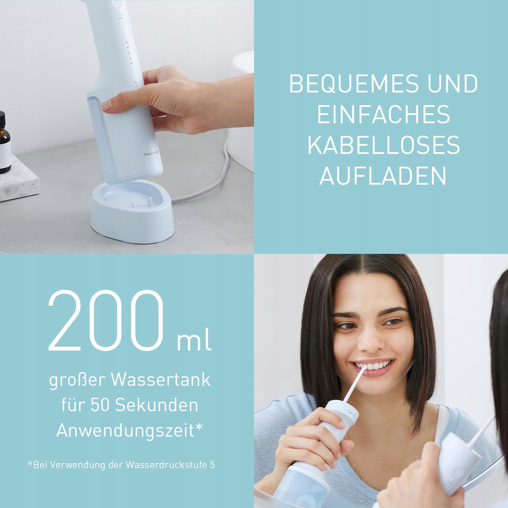 PANASONIC Seria 300 Irygator Do Zębów Bezprzewodowy 200ml IPX7 5 Trybów — miniatura 7