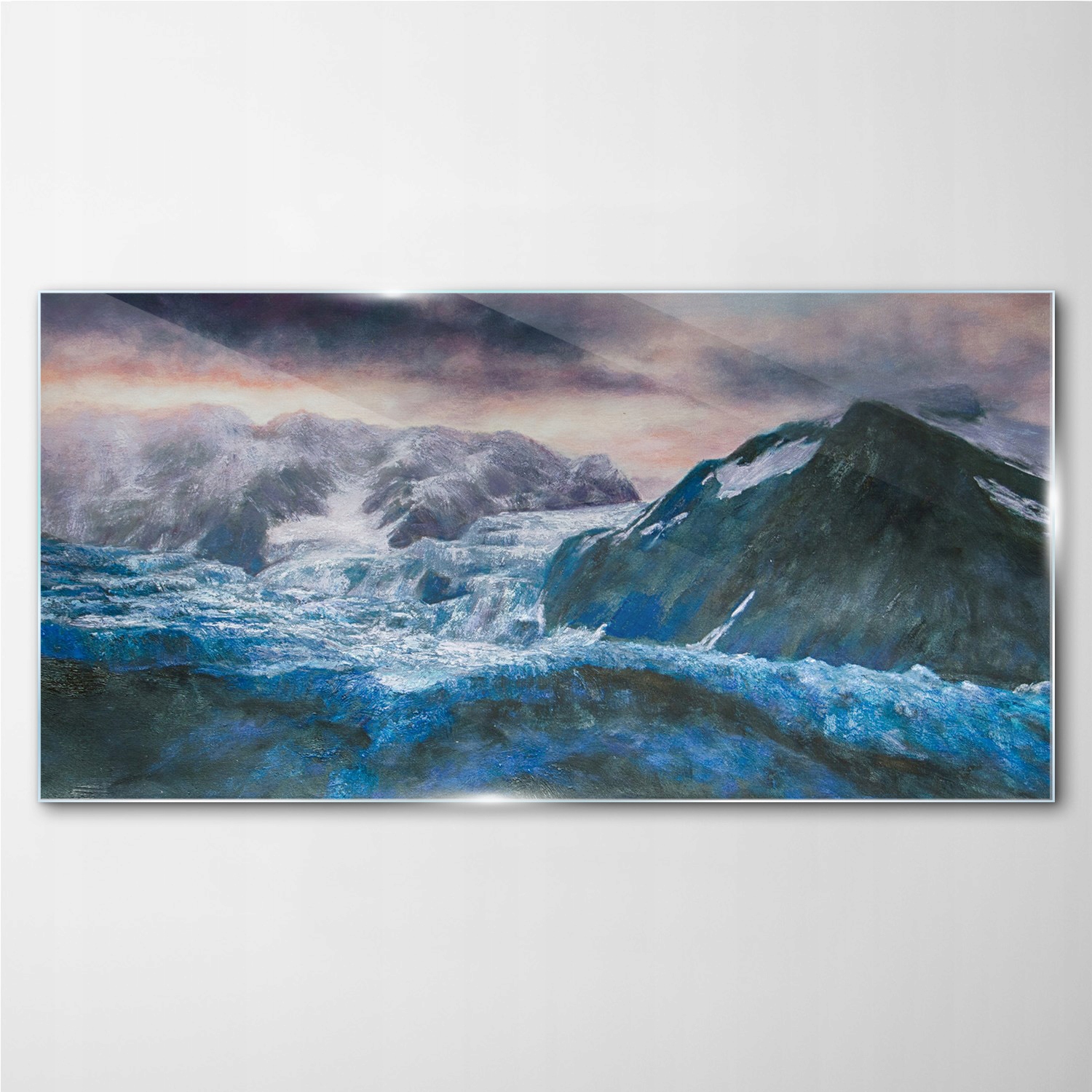 

Obraz szklany z nadrukiem Góry śnieg 100x50 cm