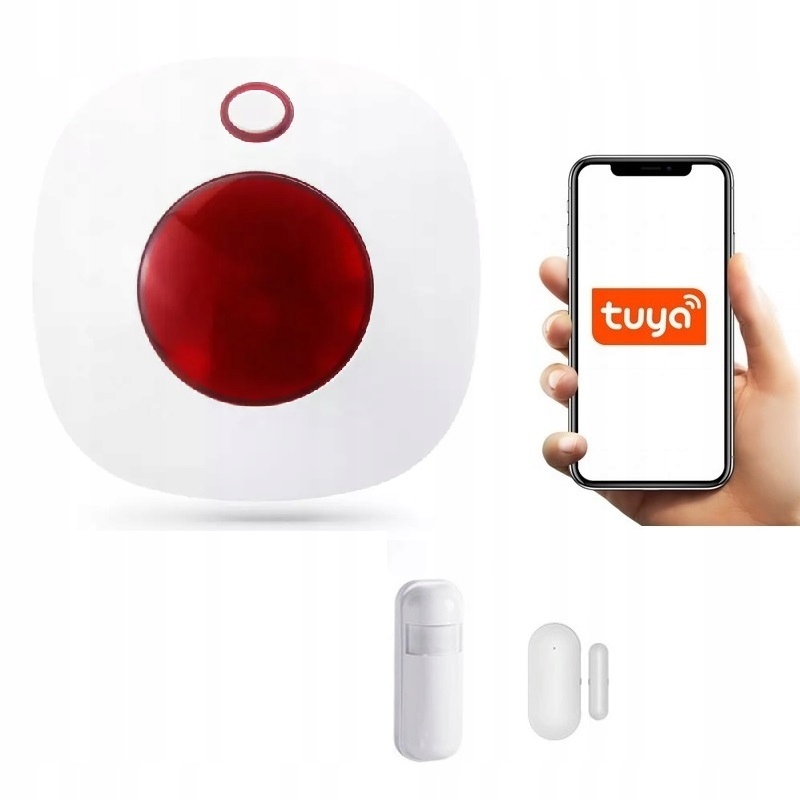 Bezdrôtová Siréna Alarm 110DB WiFi Tuya 1xPIR