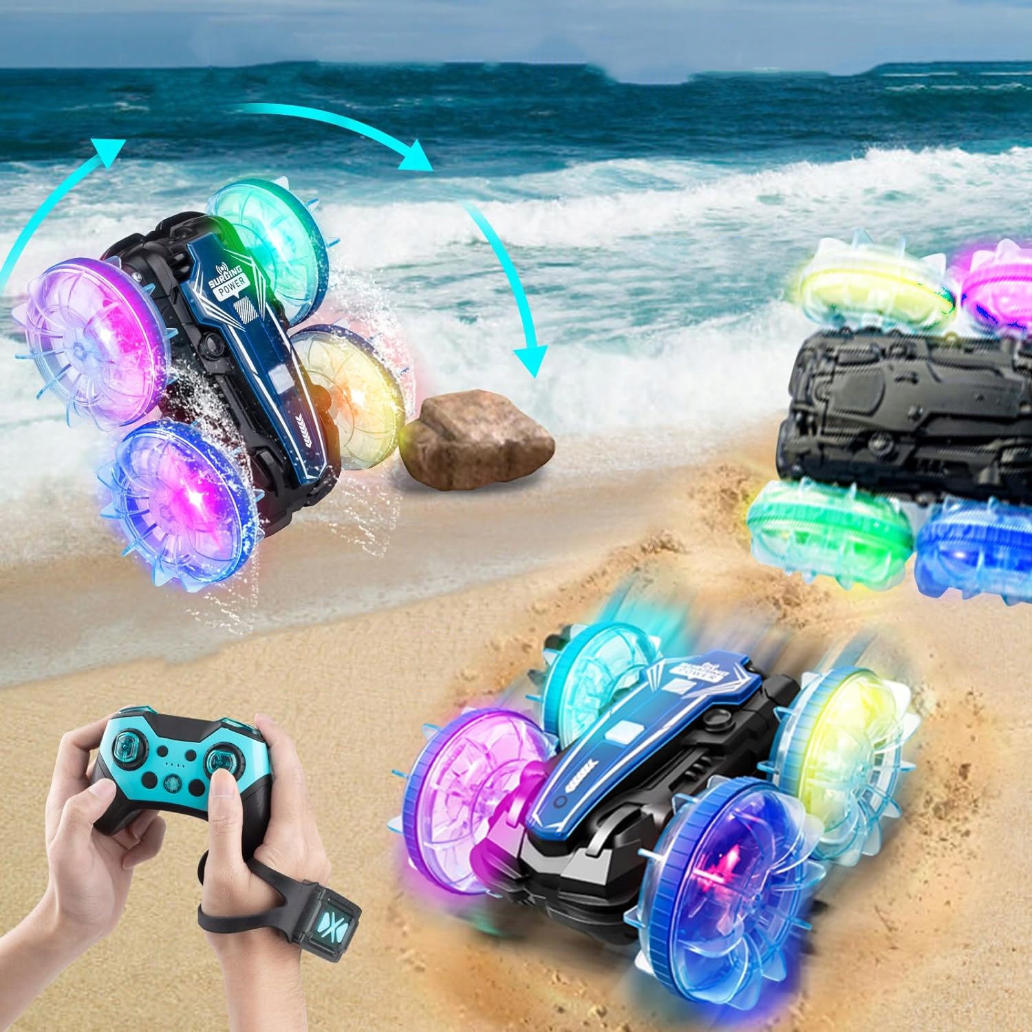 SAMOCHÓD STEROWANY GESTAMI + 2 X PILOT PŁYWAJĄCY SAMOCHÓD ZDALNIE STEROWANY Kod producenta 6TY0492sfvdgb