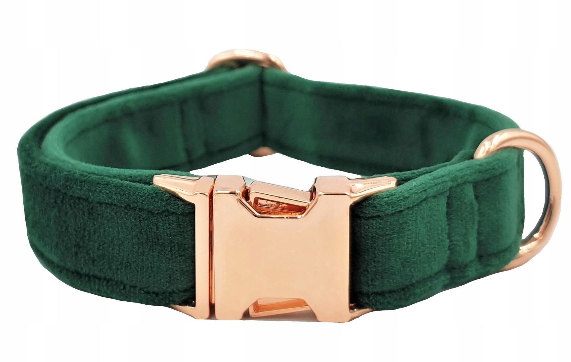 

Obroża Dla Psa Butelkowa Zieleń Rose Gold Xs/s