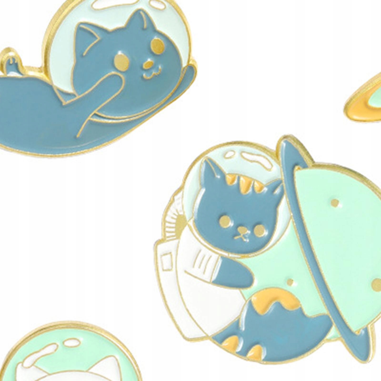 5x Nowość Koty Astronauta Szpilki Emaliowane Torba Model CNR-43592