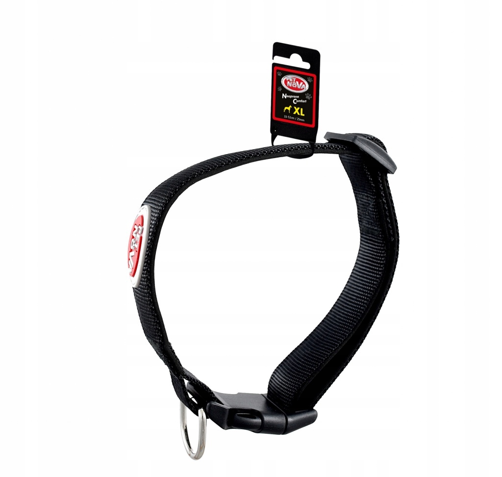 

Pet Nova Regulowana Obroża nylon Comfort XL czarna