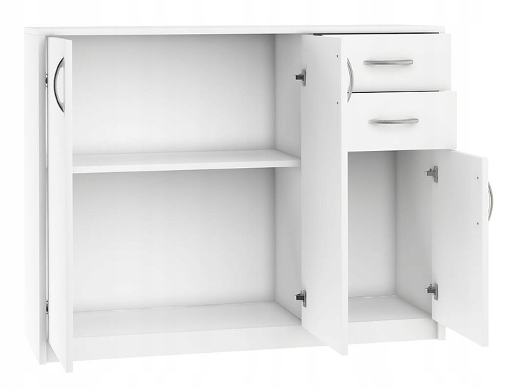 Komoda szafka 3D2S BIAŁA 110cm szuflady regał ROB