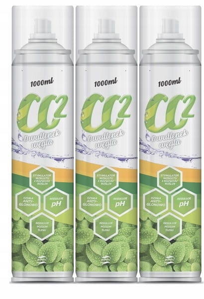 Levně Plantis Lahev Lahve CO2 1000ml (3ks) Doplněk Oxid uhličitý Akvárium