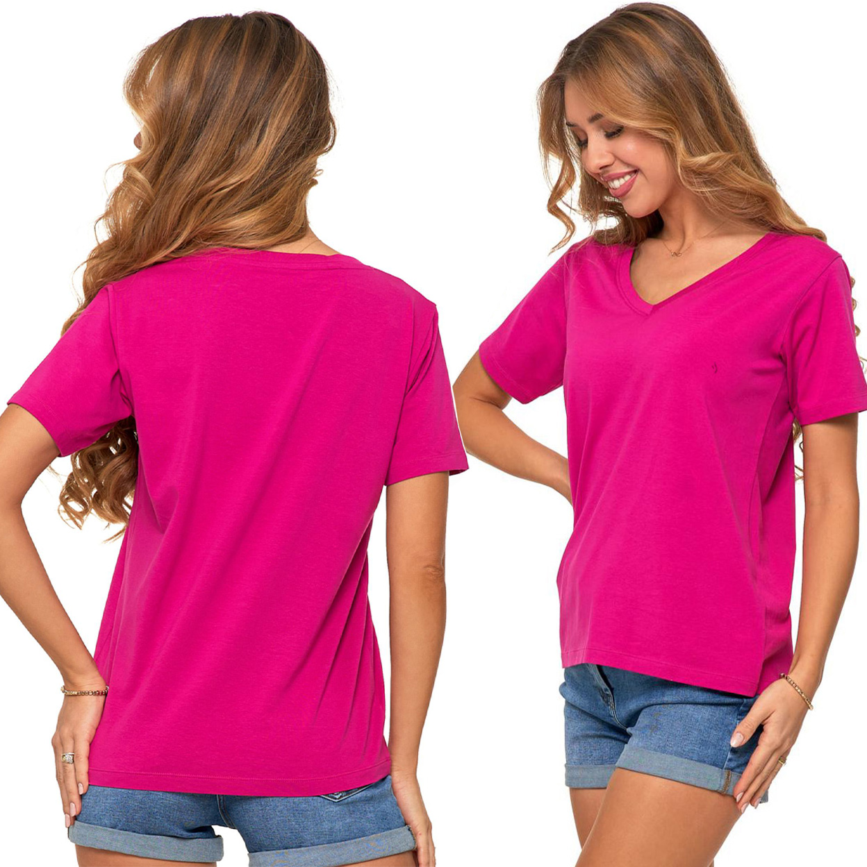 Tričko Moraj Premium Line pohodlné volné tričko s výstřihem do V XXL