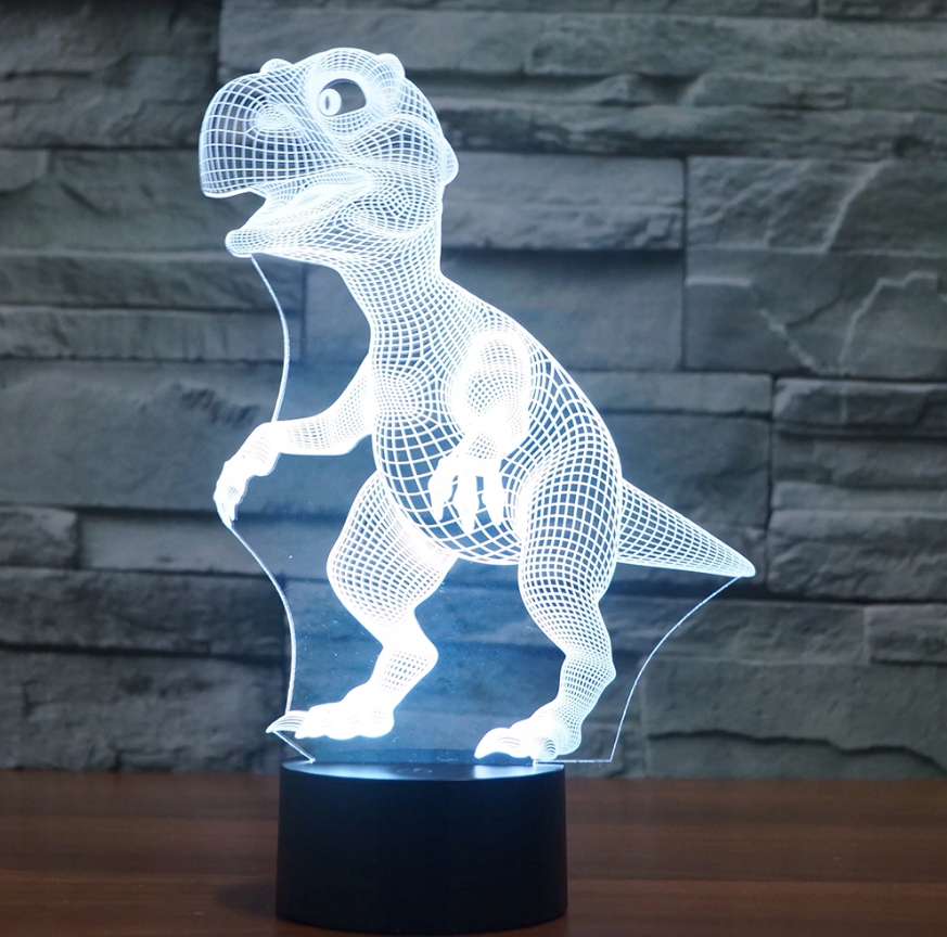 DINOZAUR T-REX LAMPKA NOCNA 3D KOLOR LED + PILOT Tematyka, motyw DINOZAUR T-REX