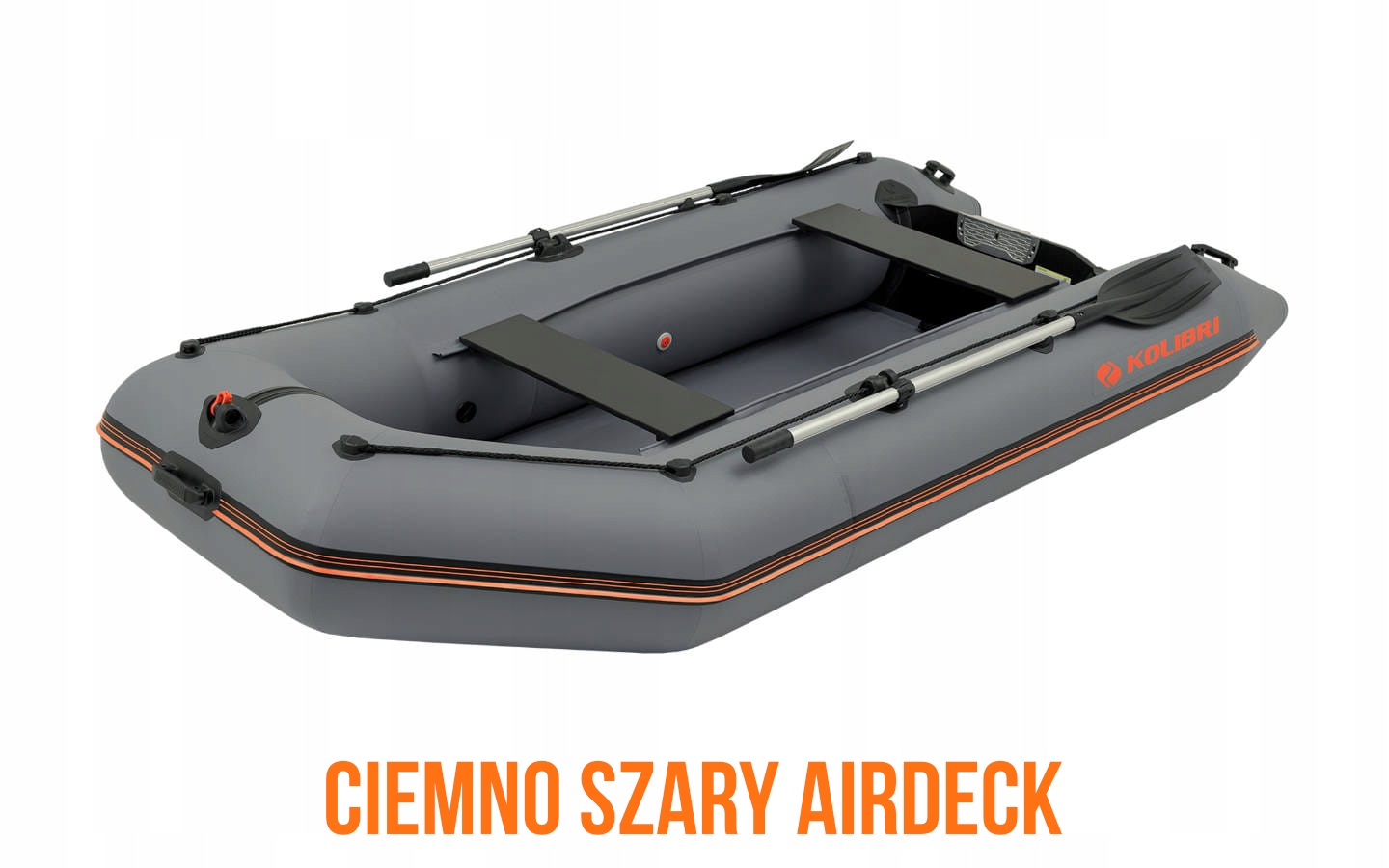 Ponton Wędkarski Turystyczny Kolibri KM-330 Airdeck Ciemno Szary