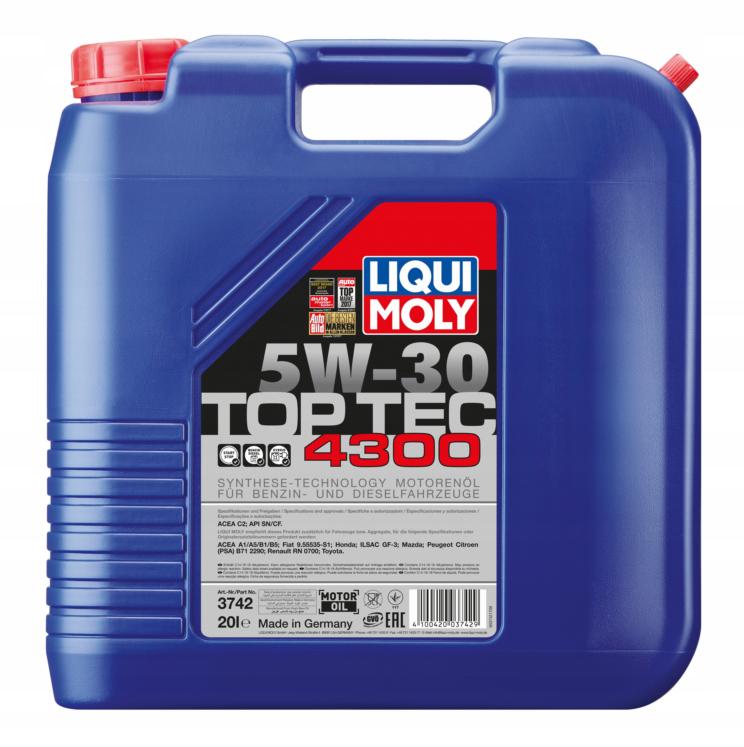 OLEJ LIQUI MOLY 5W30 20L TOP TEC 4300 DP
