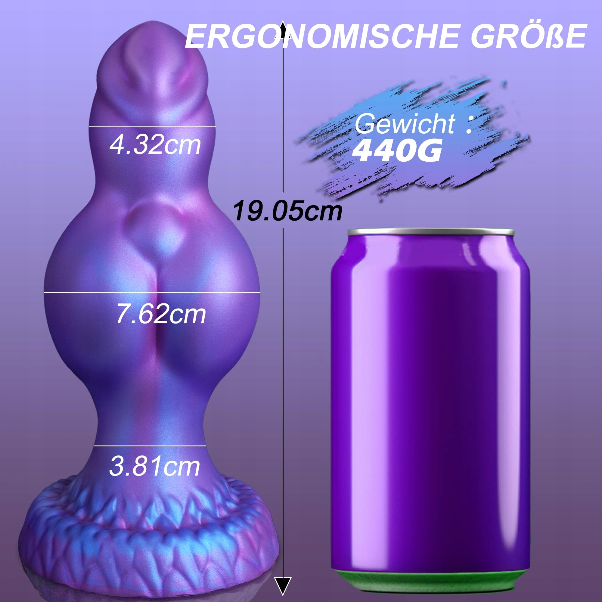 BREIT 8cm Knot Monster Analny Dildo Silikonowy z Przyssawką XXL — miniatura 5