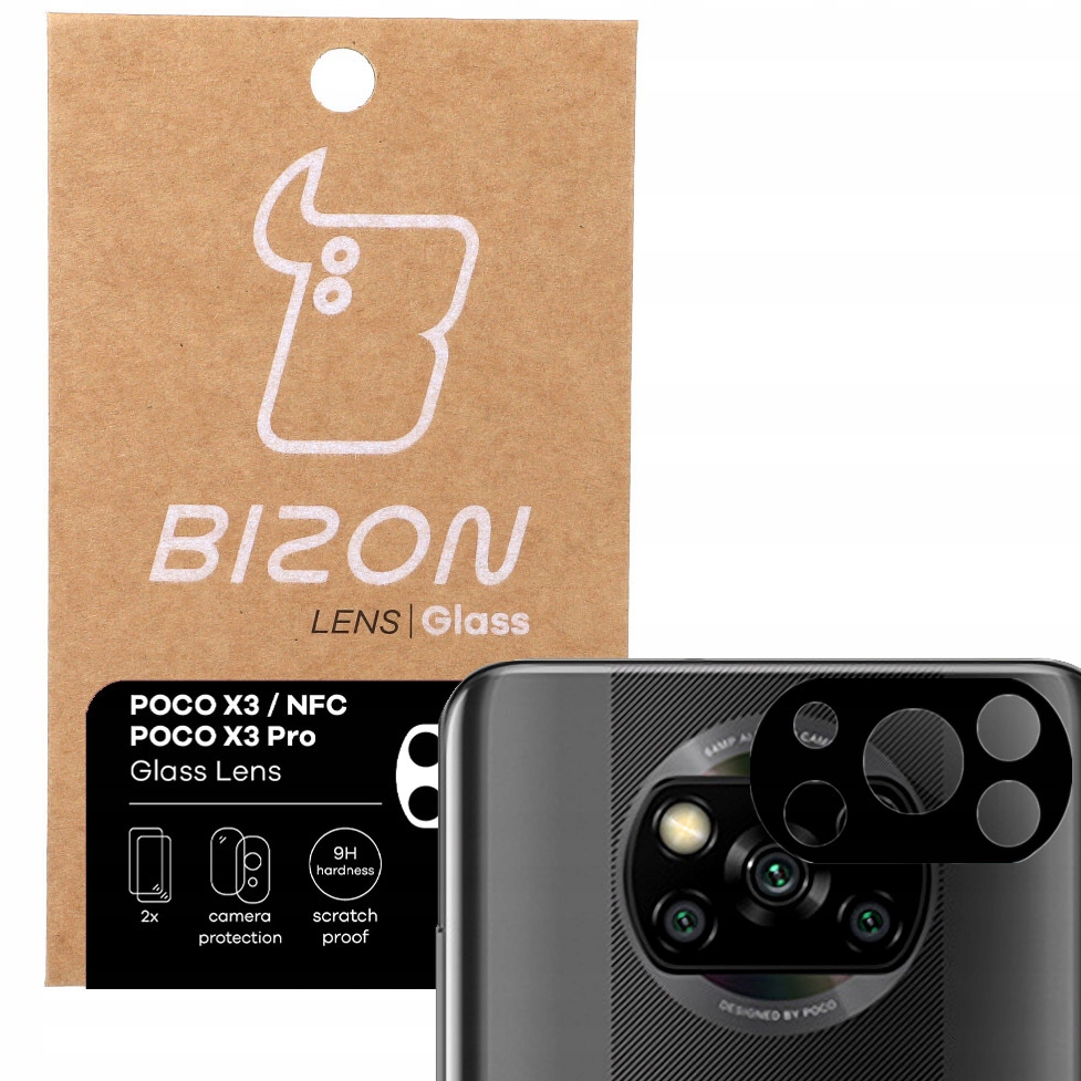 Szkło na aparat do Xiaomi Poco X3/ NFC/ Pro, Bizon