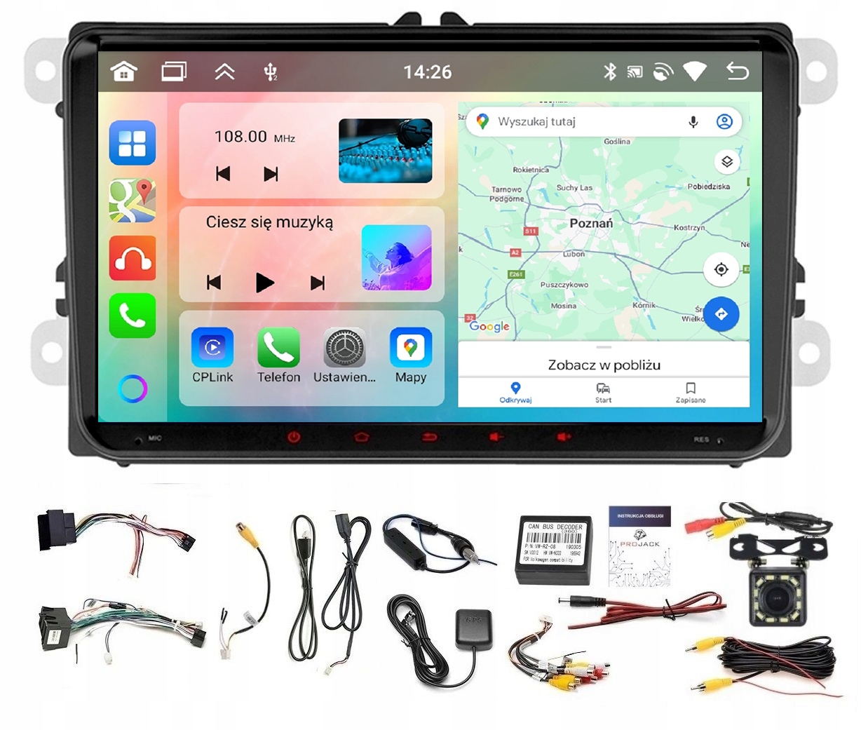 Rádio Navigácia Gps Android Seat Alhambra II 2010-2015 Wifi Carplay 2/64GB