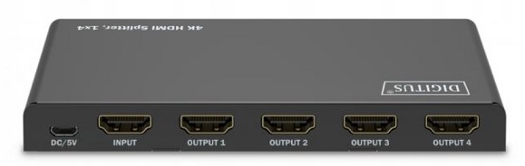 Digitus Hdmi Splitter (rozbočovač) 1 zdroj > 4 výstupy 4K@60Hz, Hdr, Dolb