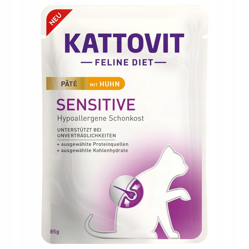10x Kattovit Sensitive paštika s kuřecím masem 85g