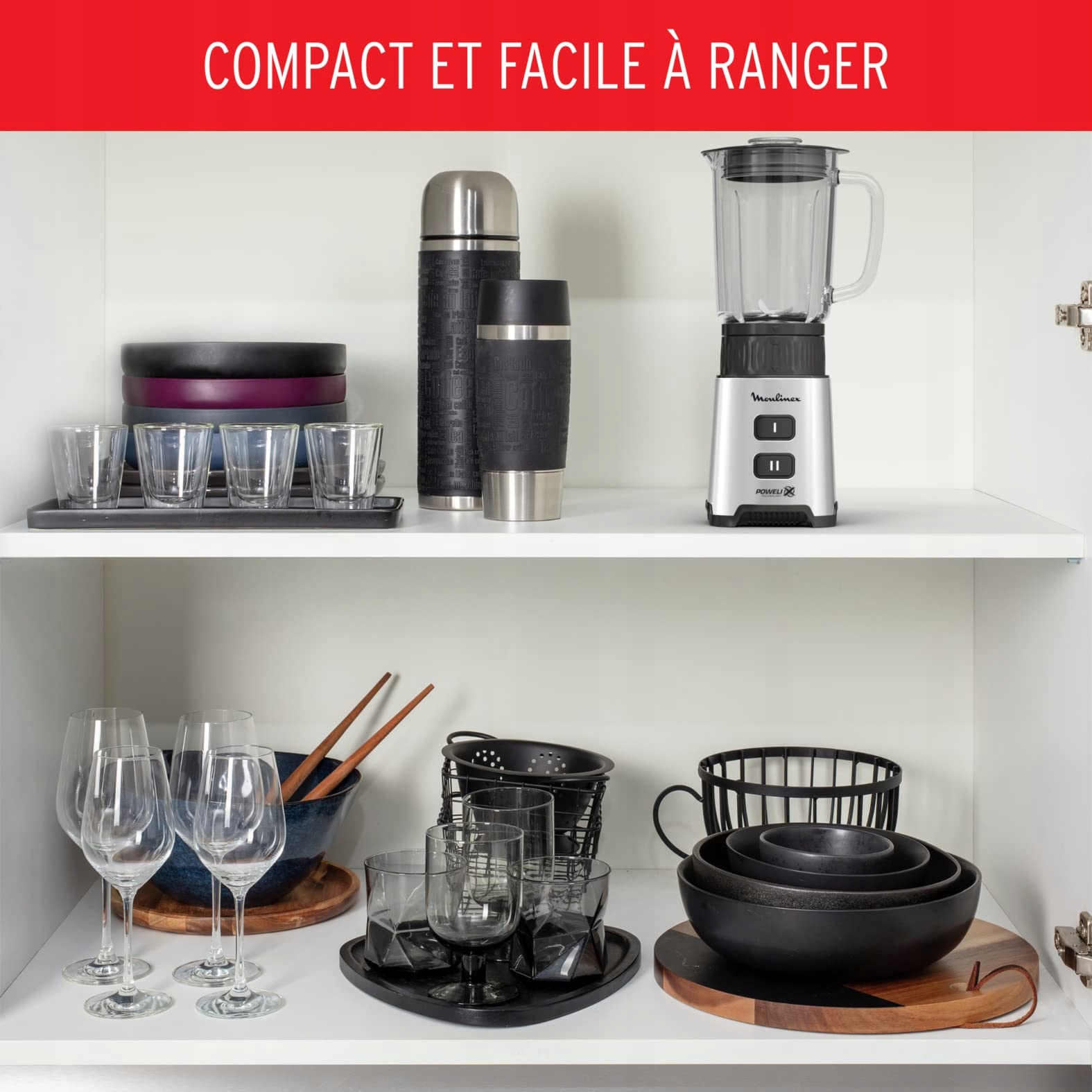 MOULINEX Pulseo Blender 400W 4 Ostrza 700ml Pojemnik 2 Prędkości — miniatura 5