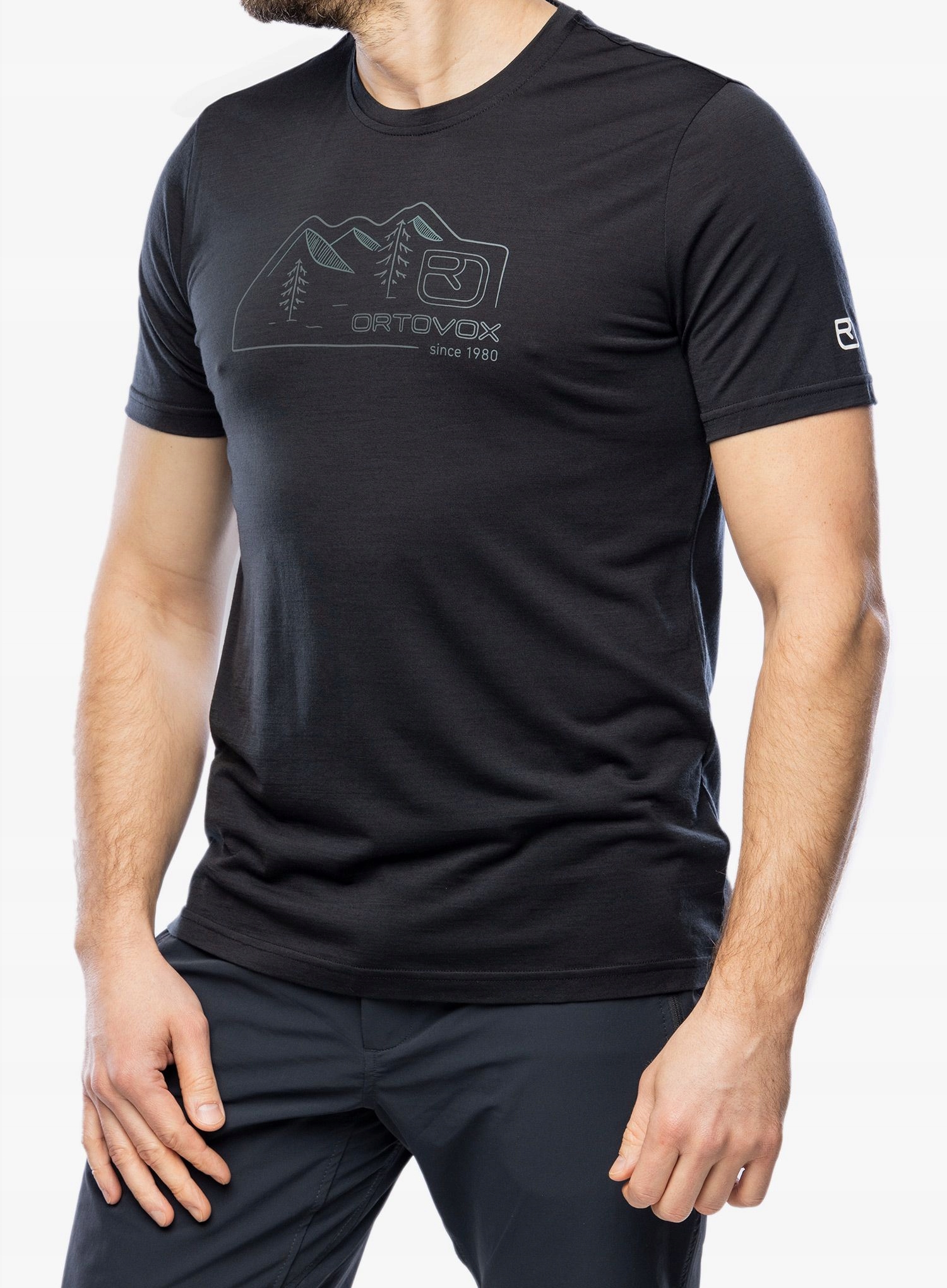 Merino tričko Ortovox 150 Cool Vintage Badge Ts černá barva M